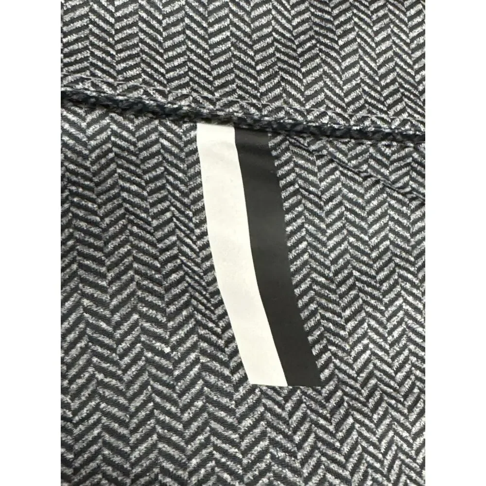 Rhoback M Black Gray Chevron Herring Bones Polo Shirt Athleisure Relax Golf - Picture 10 of 10